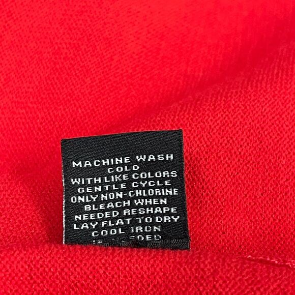 Verve Ami Women's Cardigan Sweater Large X-Large Red Asymmetrical Open Front - Picture 9 of 9